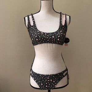 Womens Nobo Bikini Swim Set Leopard Print